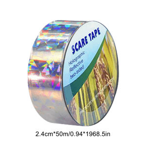 Anti Bird Tape with Scarer Flashing Double Side Reflective Tapes Bird Repeller Scare Tape Keep Birds Pigeons Away 2.4/4.8cmx50m