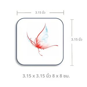 สติกเกอร์รอยสักชั่วคราว INKARTLINK กันน้ำ พิมพ์สี ลายผีเสื้อ อุปกรณ์สำหรับงานปาร์ตี้ สติกเกอร์ DIY