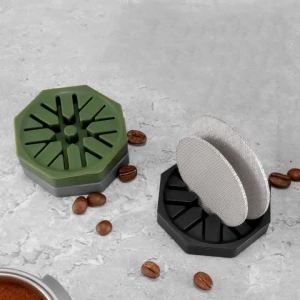 JUSTINLAU 51/53/58mm Coffee Filter Stand Bracket Portafilter Reusable Silicone Espresso Filter Storage Rack Filter Bracket