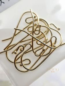 Japan Import Partsclub Copper-Plated Gold Bean Head Simple Foundation Ear Hook DIY Ornament Accessories Light Gold