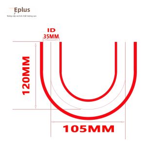 EPLUS Đen 180 ° Ống Nối Silicon Gia Cường 4 Lớp Hình Chữ U Dùng Chung Cho Ống Dẫn Khí Nạp Ống Dẫn Khí Tăng Áp Tăng Cường Hiệu Suất.