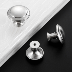 Naukaha【Ready in Stock】 Stainless Steel Single Hole Kitchen Cabinet Handles Wardrobe Door Handles Drawer Knobs 2pcs/set