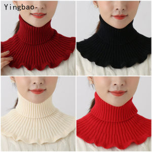 Yingbao Women Ladies Neck Scarf Autumn and Winter Warm Knitted Fake Collar Wool Scarves