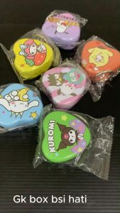 STIPA Gantungan Kunci Box Besi Bentuk Bulat Hati Kotak Mini Box Keychain Organizer Penyimpanan Aksesoris Ganci Motor Tas LZ