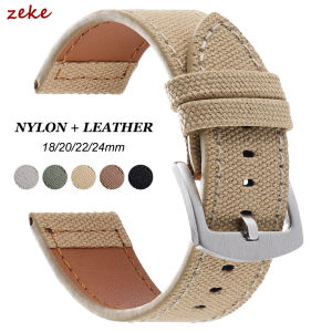 20mm 22mm Nylon Sailcloth Watch Band 18mm 24mm Universal Business Leather Strap for Omega Woven Nylon Sports Bracelet Wristband
