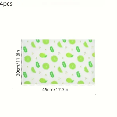 4PCS EVA Refrigerator Pad Waterproof Anti-oil Can Be Cut Washed Kitchen Placemat Drawer Shoe Cabinet Shelves Fridge Pad Home