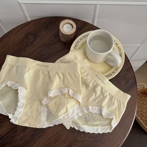 Comfortable Modal Ladies Underwear Triangle Pants Letter Print mid Waist Seamless Youthful Home Clothes Female Innerwear