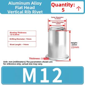 JINJUNTAI | Galvanized Color Zinc Pull Rivet Nut Semi/Full Hexagonal Countersunk Pillar Fluted