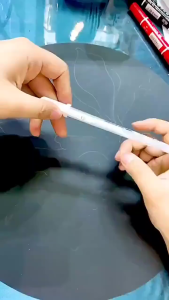 COD Creative White Ink Gel Pen 0.8mm Highlight Marker Pen Fine Tip for Drawing Art Supply White Ink
