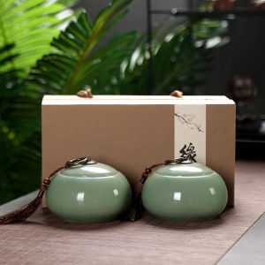 Ceramic Small Tea Caddy Set