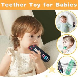 Baby Silicone Remote Control Toy Teether Baby Anti Hand Eating Teething Stick Children Toys