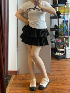 High Waist A-Line Mini Skirt for plus Size Women Anti-Light Cake Skirt Design Pear Shape Body Short Skirt Polyester Fabric