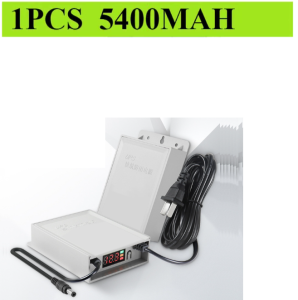 difang | DIFANG 5400mAh UPS Power Adapter with LCD Screen DC12V Uninterruptible Power Supply Backup for Security Cameras