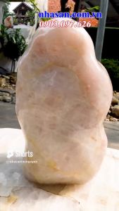 Trụ đá thạch anh tự nhiên nguyên khối T700 "Khơi Thông Long Mạch Cải Thiện Sức Khỏe" Nặng 24kg (KT: 39 x 23 x 13.5 cm) – Vật phẩm phong thủy