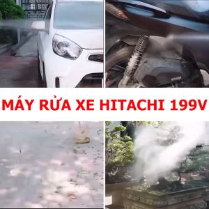 ( Hàng chính hãng Bảo hành 12 tháng )Máy rửa xe cầm tay dùng pin Hitachi 199V Áp lực mạnh mẽ pin sạc bền bỉ Đa chức năng dễ sử dụng 3 chế độ phun rửa Chuyên sử dụng vệ sinh ô tô xe máy vật Dụng Gia Đình Máy rửa xe mini áp lực cao
