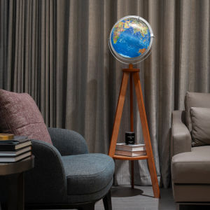 Funglobe Earth Instrument 43cm Floor Home Decoration Large Relief Office Living Room Decoration HD Classy with Light 3D Stereo Hall Decoration Made in Taiwan Study Hallway Ornament