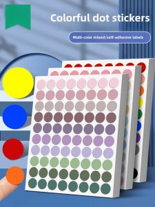 Colorful round Dot Stickers Handwritten Small Size Circular Labels Decorative Paper Business Supplies Large Size Red Color