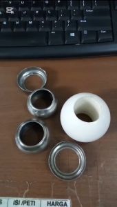 Bandul Akrilik Putih 1in aksesoris stainless steel