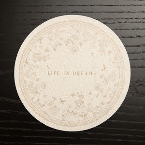 Modern Butterfly Waterproof Oil-resistant Washable Leather round Dining Mat Table Heat Insulation Protective Mat Coffee Cup Mat