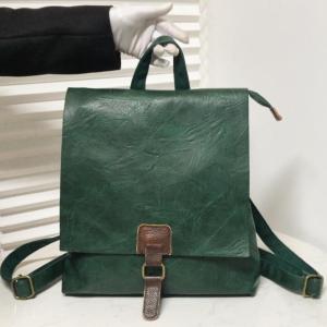 LIKEBAG ยุโรปและสหรัฐอเมริกากระเป๋าเป้สะพายหลังมีซิปความจุมากหนังวัวแนววินเทจกระเป๋าเป้สะพายหลังแบบมีเดินทางซื้อของกลางแจ้งกระเป๋าสะพายไหล่เดินทางไปทำงานสำหรับผู้หญิง