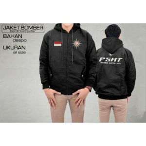 JAKET PSHT BERTOPI JAKET PARASUT BORDIR PSHT JAKET BOMBER BERTOPI BORDIR