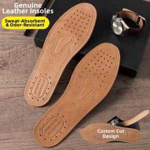 Sweat Absorbing Deodorizing Breathable Leather Shoe Insoles