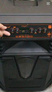 KTS 2071 15" Wireless Karaoke Speaker | Bluetooth Trolley USB/SD FM LED Lights Mic & Deep Bass