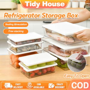 Tidy house Refrigerator Freezer Storage Box Home Fridge Container Refrigerator Organizer Meat Seafood Fruit Vegetable Egg Preservation Box Food-grade Sealed Box