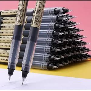 3-102 Chiếc Bút Gel Đầu Kim Lỏng Thẳng Viết Êm Kawaii Rollerball Trường Đồ Dùng Văn Phòng Phẩm