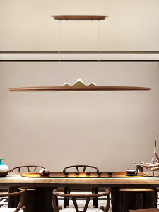 XIANGYUAN | Walnut Wood LED Modern Minimalist Bar Pendant Light