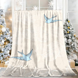Beast Kingdom | Cute Cartoon Dog Floral Flannel Blanket Soft Fuzzy Plush Cozy Warm Throw for Sofa Bed Couch Home Decor Gifts