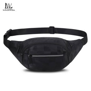 LouisWill Waist Bag Chest Bag Crossbody Chest Bag  Multi-Functional Fitness Bag Small Waist Pouch Waterproof Wear-Resistant Waist Bag with Adjustable Strap for Workout Running