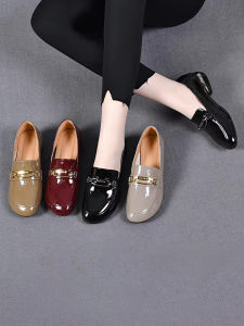 Comfortable Flat Bottom Velvet Loafers Womens Spring Autumn New Style Low Heel round Head Soft Bottom Bean Bean Shoes