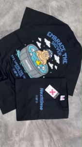 KAOS NEXTIME TSHIRT NEXTIME KAOS PRIA BAJU PRIA KAOS KATUN KAOS OVERSIZE KAOS PRIA EMBRACE HITAM