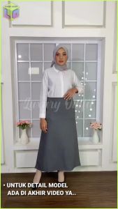 Rok Wanita panjang Line A Formal Bawahan Span Hitam Perempuan Kantoran Premium Androk Lilit Remple Belah Belahan Belakang Korean Style Pendek Mini 7/8  Dewasa Anak Sekolah Ospek Sma Pakaian Kantoran Cewek Kekinian Dewasa Anak Bahan Wol Jeans Batik Plisket