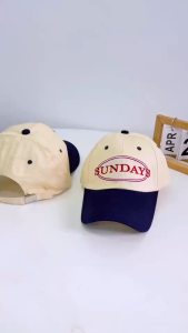 หมวกเเก๊ป ผ้าฝ้าย ปักตัวอักษร กันเเดด สไตล์เกาหลี 153