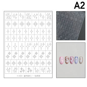 Nail Art Hollow Out Sticker Star Butterfly Love Adhesive Template Stamp Stickers Nail Art Decoration Charm