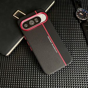 TAOYUNXI | Red Line Splicing Luxury Phone Case For Google Pixel 10 Pro XL 10 9 Skin Texture For Google Pixel 9Pro 9A Shockproof Cover Funda