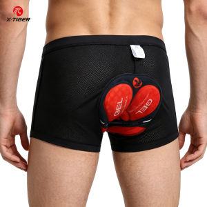 X-Tiger Cycling Shorts Breathable Mesh Shockproof Cycling Underwear 5D Pro Thickened Gel Pad Cycling Shorts