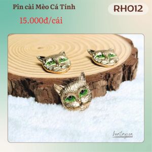 Pin Cài Hình Mèo Cá Tính RH012– Ánh Nhìn Mê Hoặc Chất Riêng Độc Đáo