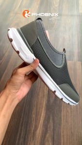 Phoenix Denzel Sepatu Slip On Pria - D.Grey
