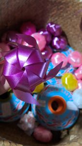 เหรียญโปรยทานตัวเปล่า ลูกส้มคละสี 1-10บาท 1แพ็ค 100ชิ้น