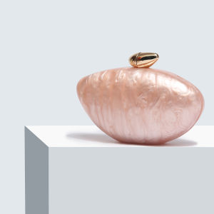 2025 ออกแบบใหม่กระเป๋าสําหรับสตรี-อินเทรนด์อะคริลิคคลัทช์พร้อมโซ่Elegant Ellipseไหล่กระเป๋าสําหรับงานแต่งงาน