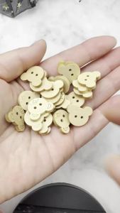 50pcs Fancy Bear 2 Holes Wood Sewing Buttons Wooden Button Clothes Decorative Childrens Garment Sewing Scrapbooking DIY