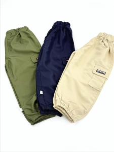 LJMOFA Kids Work Pants for Boys 2-10 Years Trendy Solid Color Relaxed Straight Cut Daily Wear