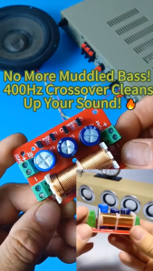 400W Speaker Crossover 2 Way Audio Adjustment Tweeter Bass Speakers Filter Frequency Divider for 2-16Ohm