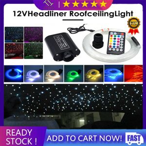【In Stock+High Quality】TTLIFE 16W Fiber Optic Lights Star Ceiling Light Kit starlight headliner APP+Music Control Effect RGBW Sound Sensor Light Source with 28key RF Musical Remote withFiber Cable