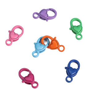 9x17mm 5 cái/túi hợp kim phun sơn tình yêu kẹp tôm hùm cho Tự Làm Vòng Cổ Keychain Vòng tay trang sức làm