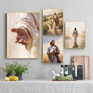 Jigsaw Puzzle for Adults 1000Pieces Jesus Christ Walking on Water Artwork Paper Puzzle Home Wall Decoration Gift Idea