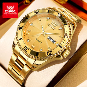 OPK Brand Mens Watches Luxury Gold Wristwatch for Men High-end Waterproof Original Watch 8171